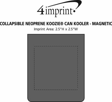 Imprint Area of Collapsible Neoprene Koozie® Can Kooler - Magnetic