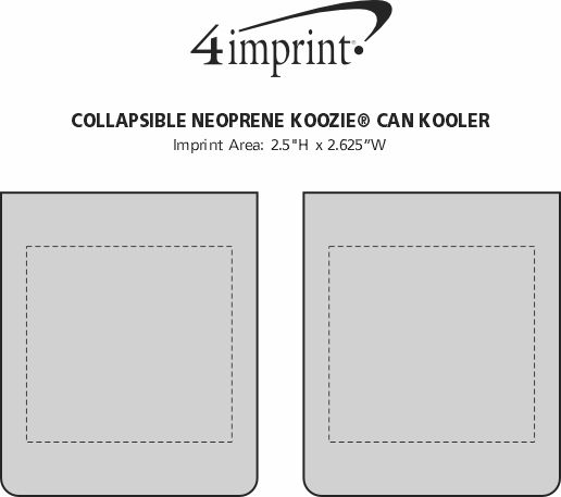 Imprint Area of Collapsible Neoprene Koozie® Can Kooler
