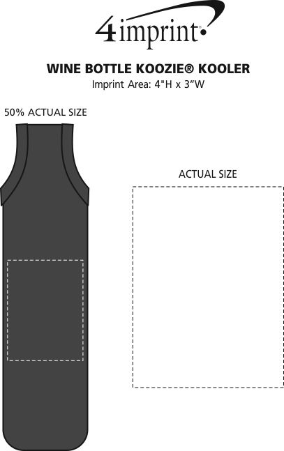 Imprint Area of Wine Bottle Koozie® Kooler