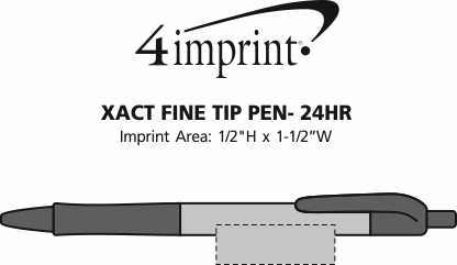 Imprint Area of Xact Fine Tip Pen - 24 hr