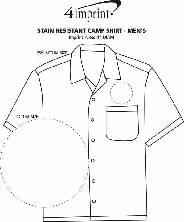 Imprint Area of Stain Resistant Camp Shirt - Men's