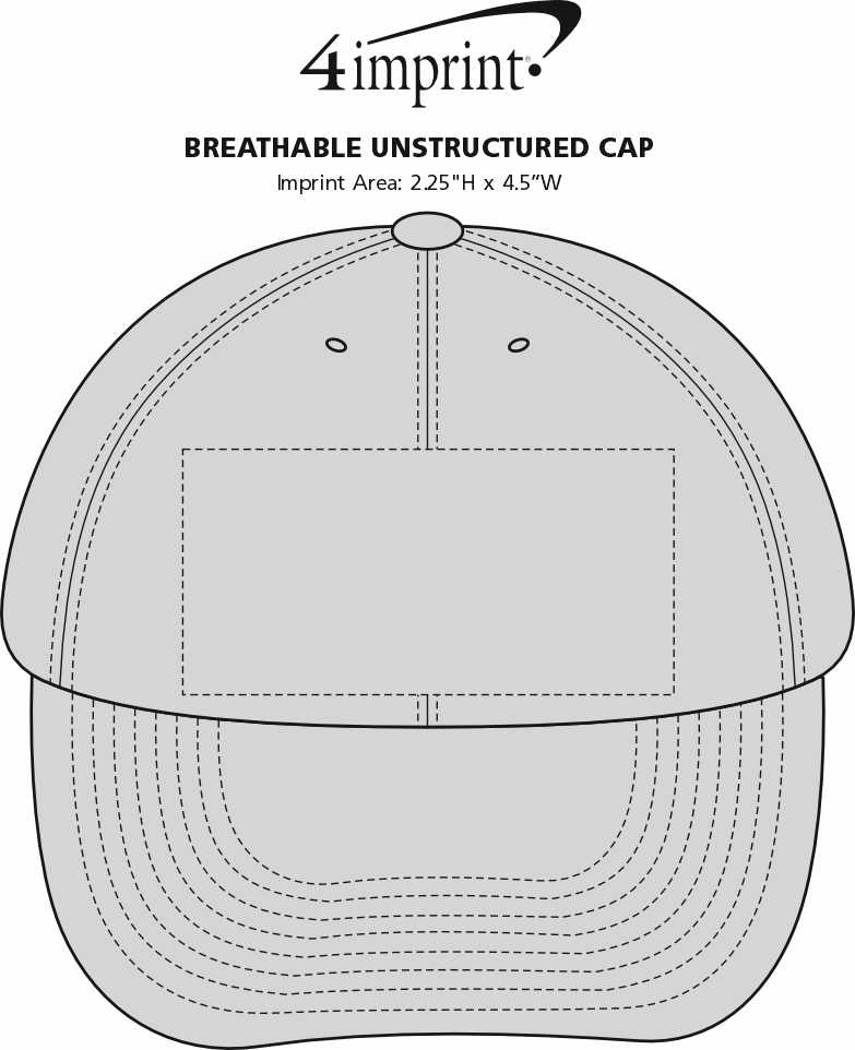 Imprint Area of Breathable Unstructured Cap