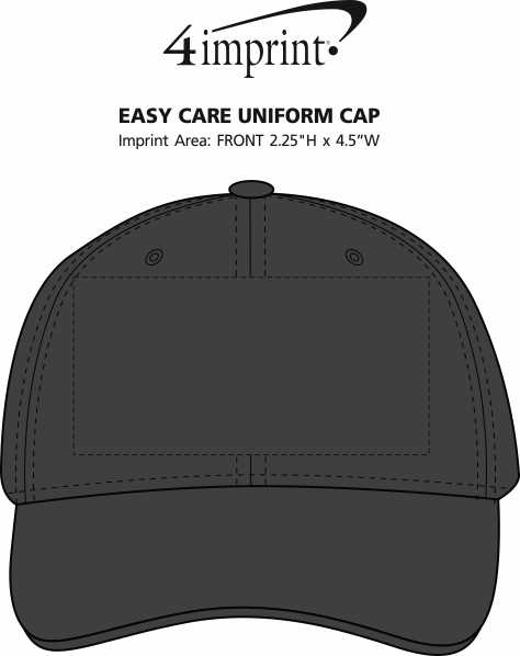 Imprint Area of Easy Care Uniform Cap