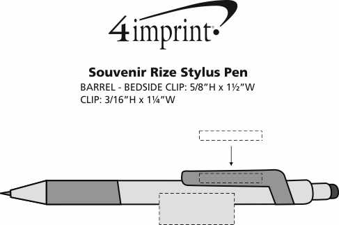 Imprint Area of Souvenir Rize Stylus Pen - Silver