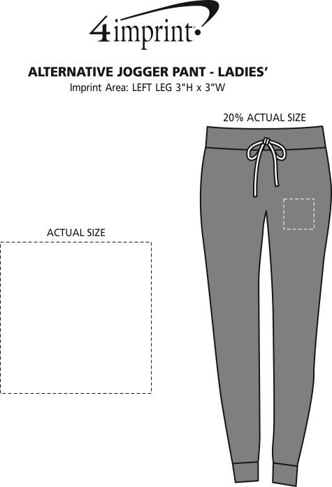 Imprint Area of Alternative Fleece Jogger Pants - Ladies'