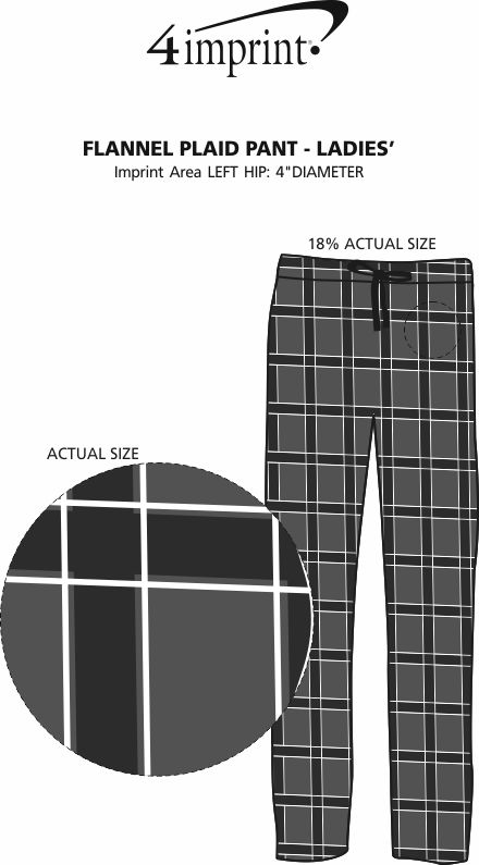 Imprint Area of Flannel Plaid Pants - Ladies'