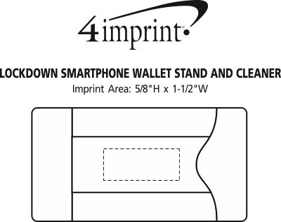 Imprint Area of Lockdown Smartphone Wallet Stand and Cleaner