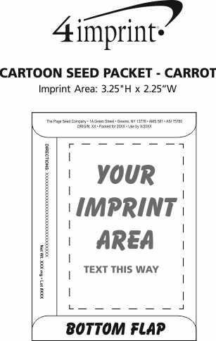 Imprint Area of Cartoon Seed Packet - Carrot