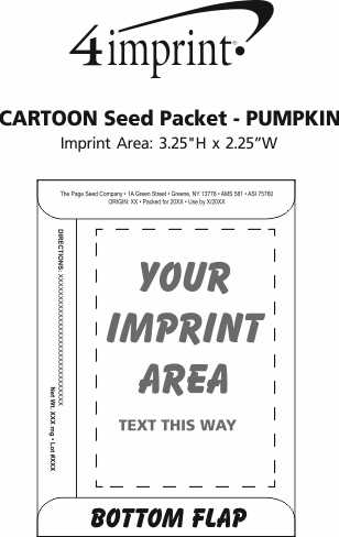 Imprint Area of Cartoon Seed Packet - Pumpkin