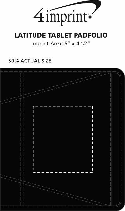 Imprint Area of Latitude Tablet Padfolio