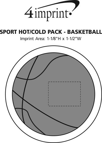Imprint Area of Sport Hot/Cold Pack - Basketball