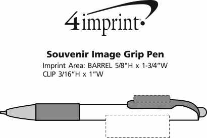 Imprint Area of Souvenir Image Grip Pen