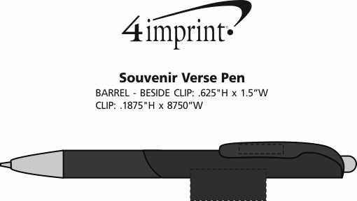Imprint Area of Souvenir Verse Pen - Opaque