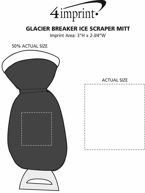 Imprint Area of Glacier Breaker Ice Scraper Mitt