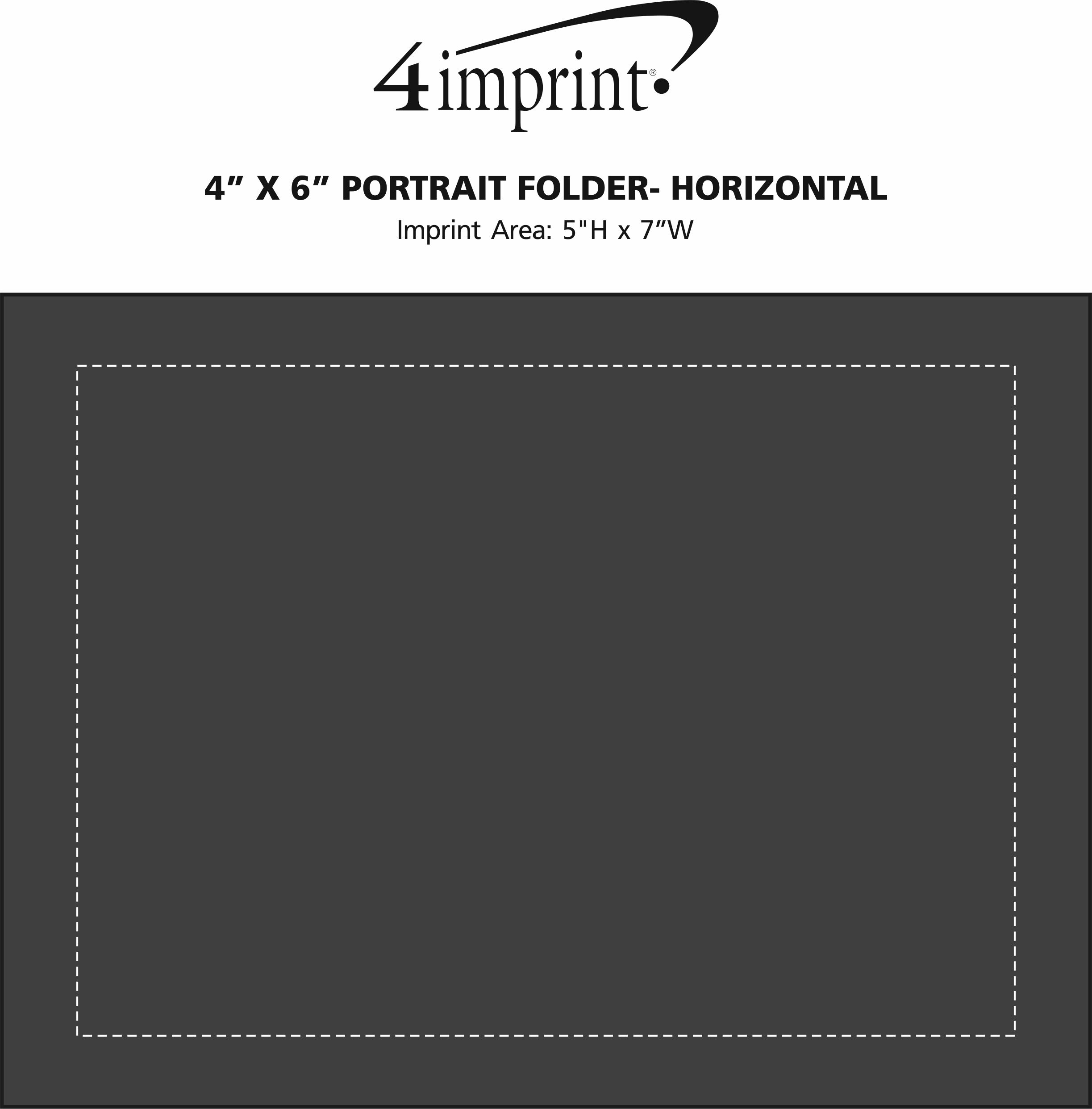 Imprint Area of 4" x 6" Portrait Folder - Horizontal