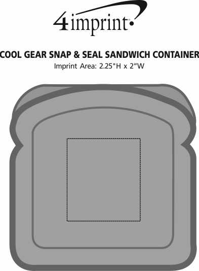 Imprint Area of Cool Gear Snap & Seal Sandwich Container