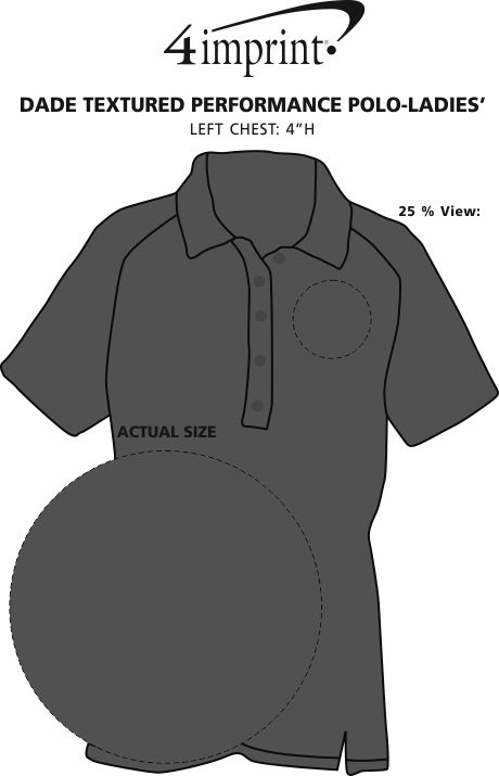 Imprint Area of Dade Textured Performance Polo - Ladies'
