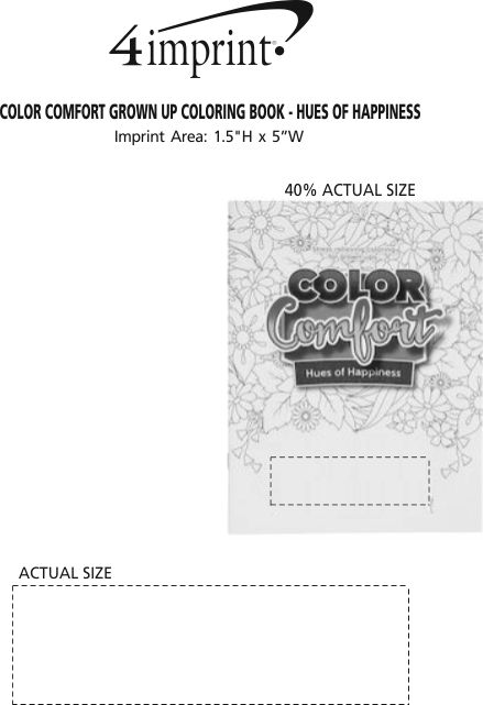 Imprint Area of Color Comfort Grown Up Coloring Book - Hues of Happiness