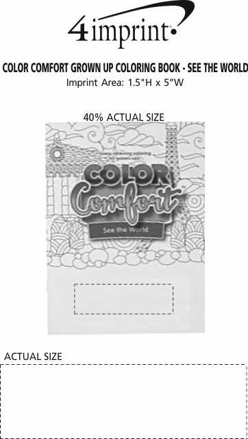 Imprint Area of Color Comfort Grown Up Coloring Book - See the World
