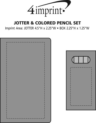 Imprint Area of Jotter & Colored Pencil Set