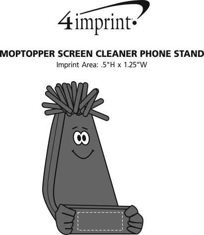Imprint Area of MopTopper Screen Cleaner Phone Stand