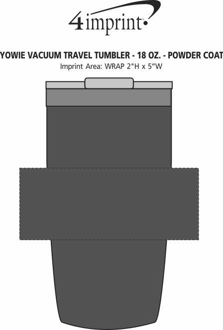 Imprint Area of Yowie Vacuum Travel Tumbler - 18 oz. - Powder Coat