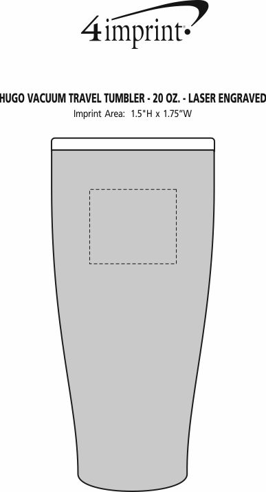 Imprint Area of Hugo Vacuum Mug - 20 oz. - Laser Engraved