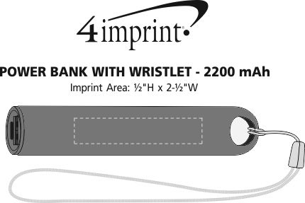 Imprint Area of Power Bank with Wristlet