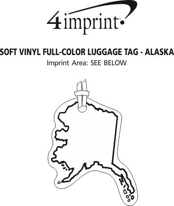 Imprint Area of Soft Vinyl Full-Color Luggage Tag - Alaska