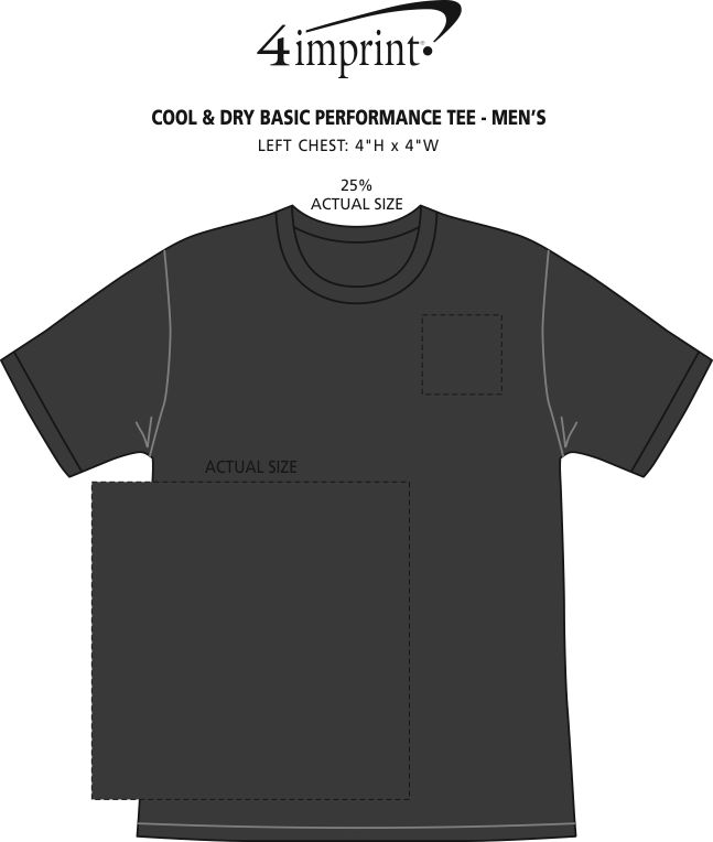 Imprint Area of Cool & Dry Basic Performance Tee - Men's