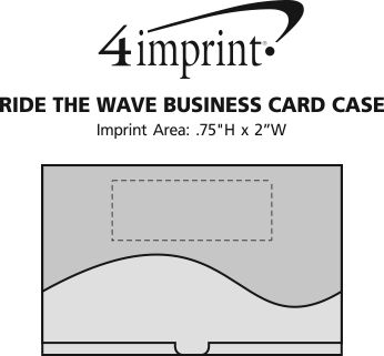 Imprint Area of Ride the Wave Business Card Case