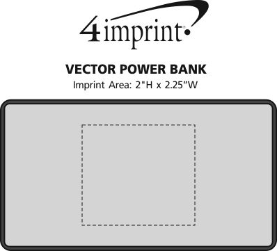 Imprint Area of Vector Power Bank - 6000 mAh
