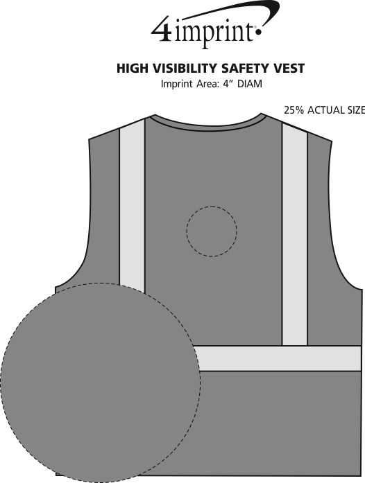 Imprint Area of High Visibility Safety Vest