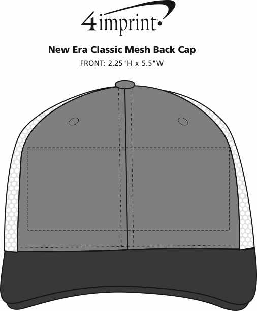 Imprint Area of New Era Classic Mesh Back Cap