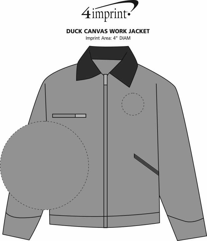 Imprint Area of Duck Canvas Work Jacket