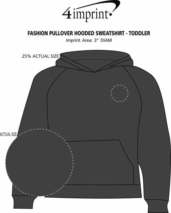 Imprint Area of Fashion Pullover Hooded Sweatshirt - Toddler