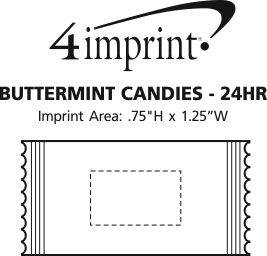Imprint Area of Buttermint Candies - 24 hr
