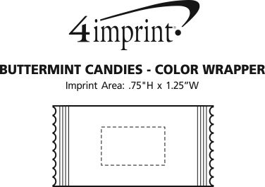 Imprint Area of Buttermint Candies - Color Wrapper