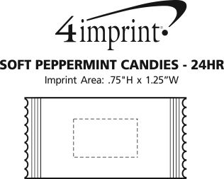 Imprint Area of Soft Peppermint Candies - 24 hr