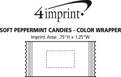 Imprint Area of Soft Peppermint Candies - Color Wrapper