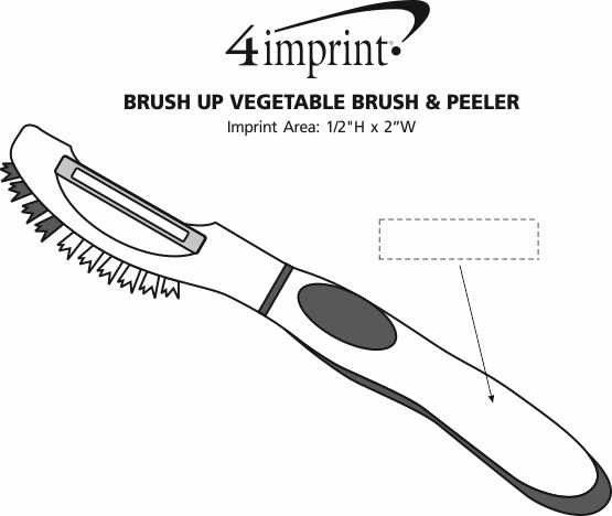 Imprint Area of Brush Up Vegetable Brush & Peeler