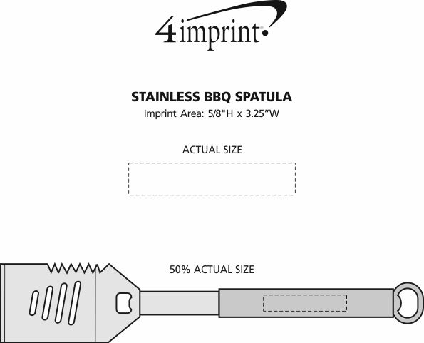 Imprint Area of Stainless BBQ Spatula