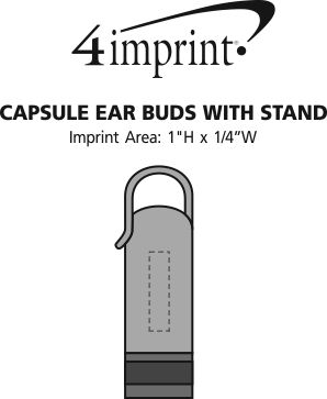 Imprint Area of Capsule Ear Buds with stand