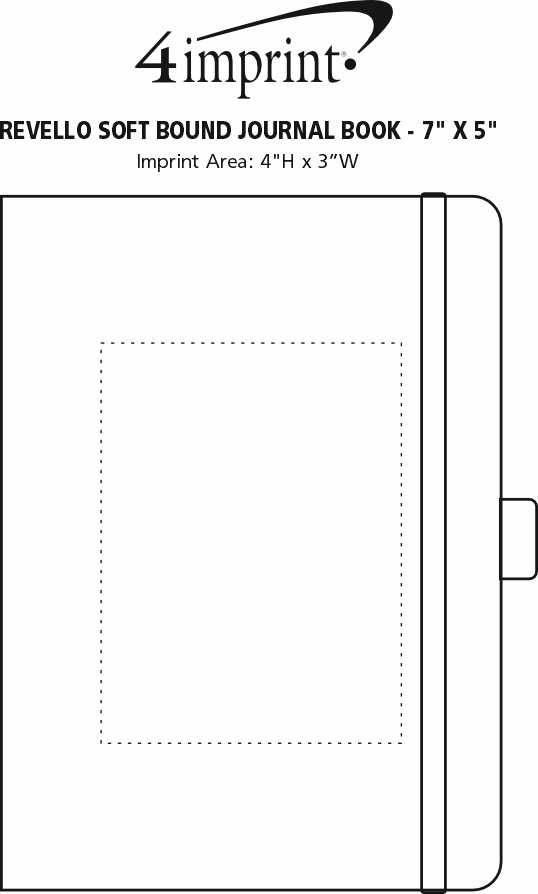 Imprint Area of Revello Soft Bound Journal Book - 7" x 5"
