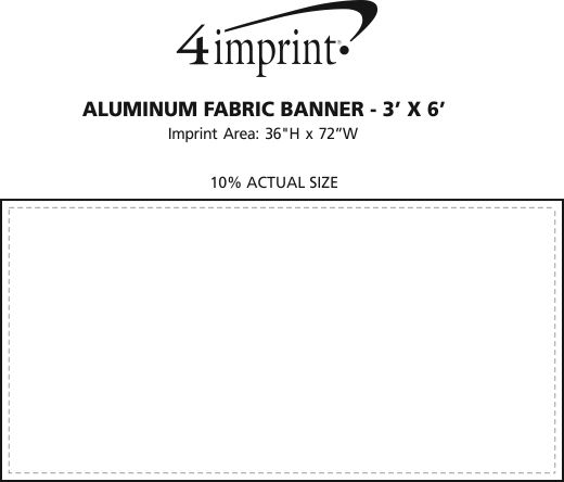 Imprint Area of Luster Fabric Indoor/Outdoor Banner - 3' x 6'