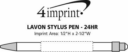 Imprint Area of Lavon Stylus Pen - 24 hr