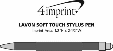 Imprint Area of Lavon Soft Touch Stylus Pen