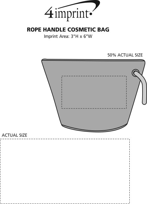 Imprint Area of Rope Handle Cosmetic Bag
