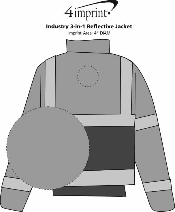 Imprint Area of Industry 3-in-1 Reflective Jacket