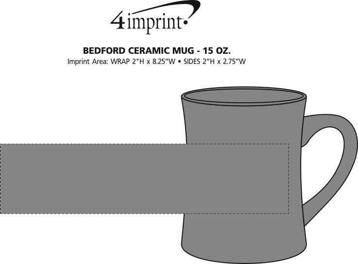Imprint Area of Bedford Ceramic Mug - 15 oz.